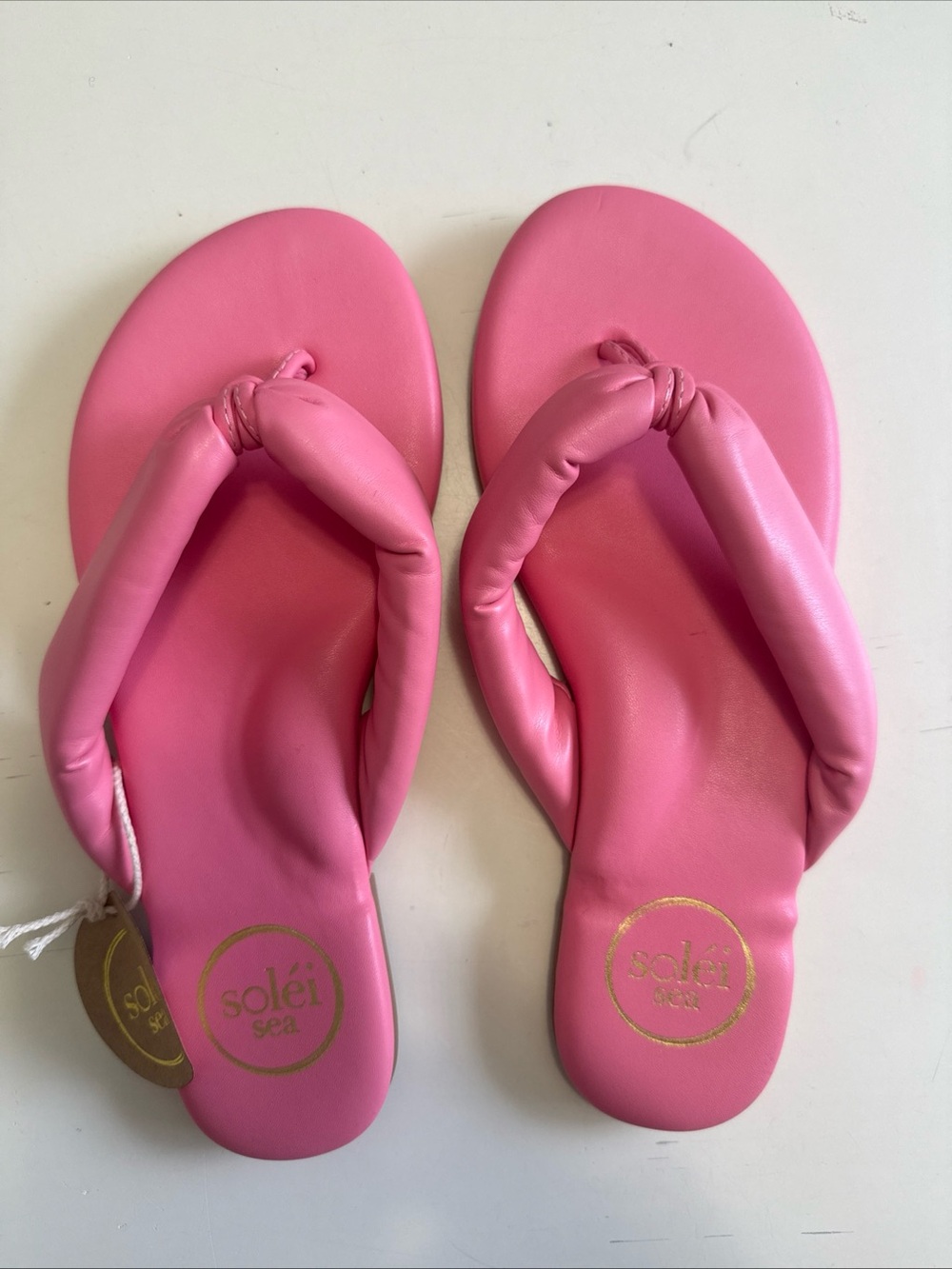 SOLEI SEA SANDALS WOMEN'S GISEL RIO CORAL VEGAN FLIP FLOPS SIZE 6 7 8 NEW NWT
